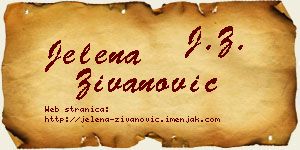 Jelena Živanović vizit kartica